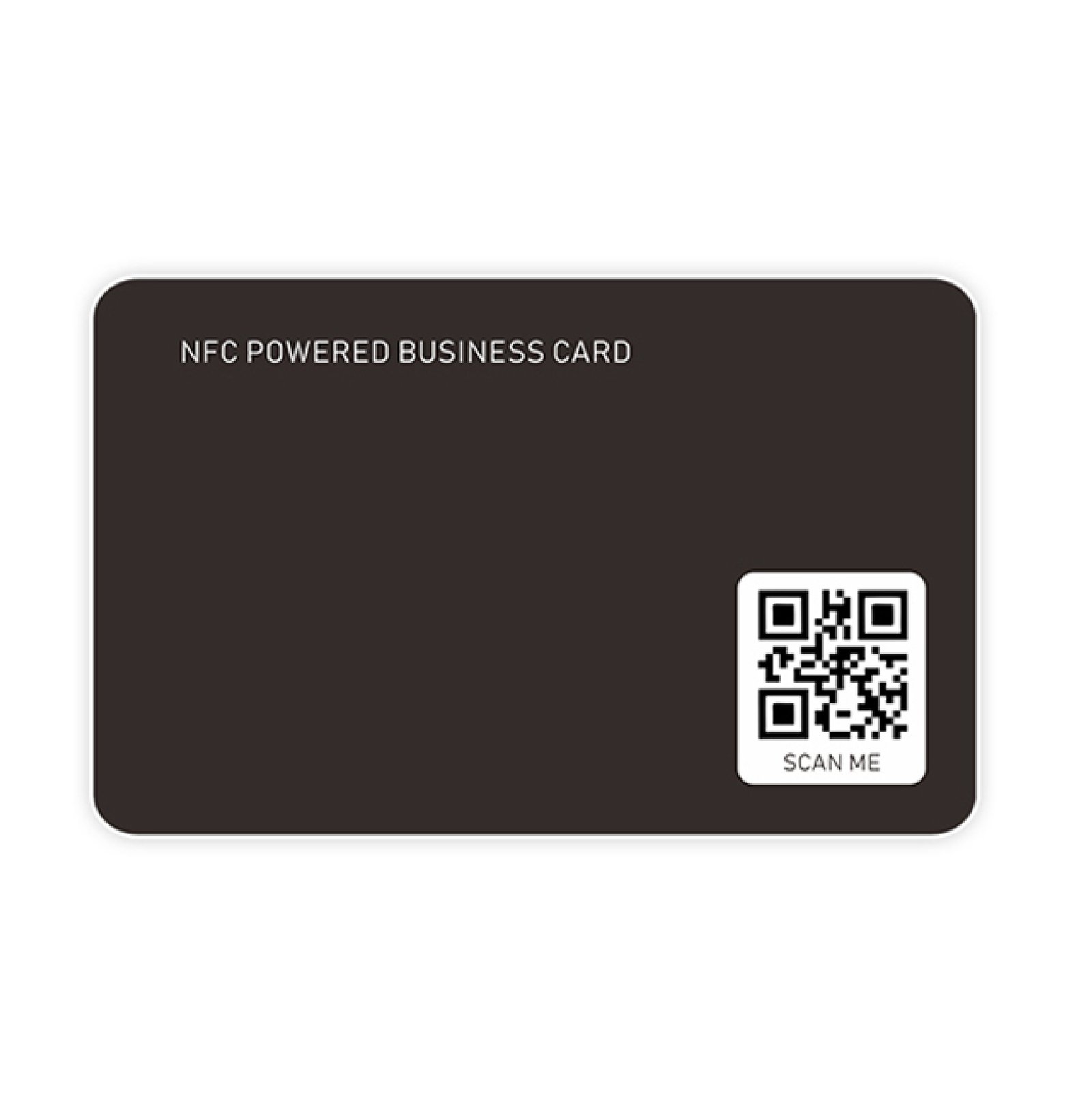 Carte de Visite NFC en Métal Noir Mat